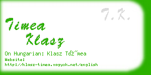 timea klasz business card